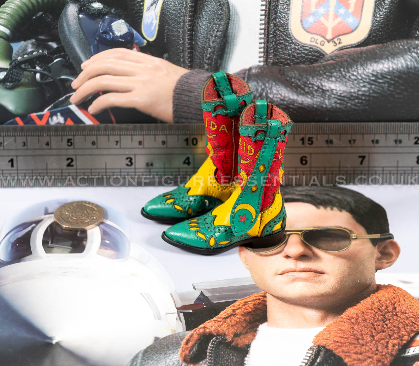 Top Gun - Leather Cowboy Boots - Maverick - MA80181 US Navy Naval Aviator Lieutenant Pete - DID - 1:6 Loose Parts