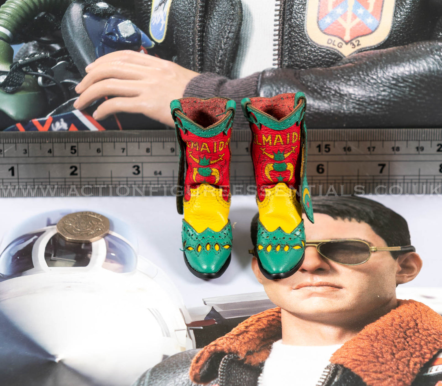 Top Gun - Leather Cowboy Boots - Maverick - MA80181 US Navy Naval Aviator Lieutenant Pete - DID - 1:6 Loose Parts