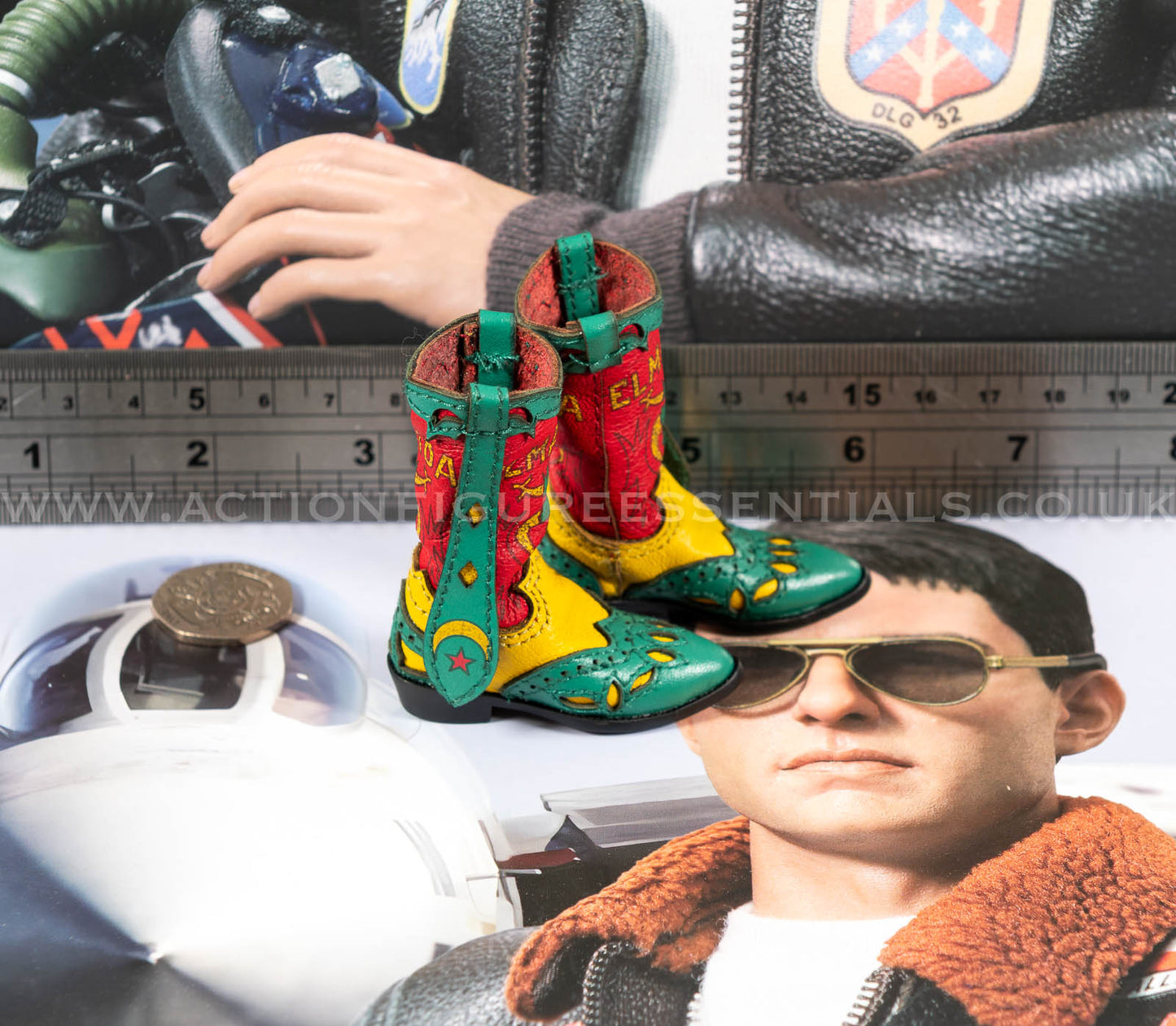 Top Gun - Leather Cowboy Boots - Maverick - MA80181 US Navy Naval Aviator Lieutenant Pete - DID - 1:6 Loose Parts