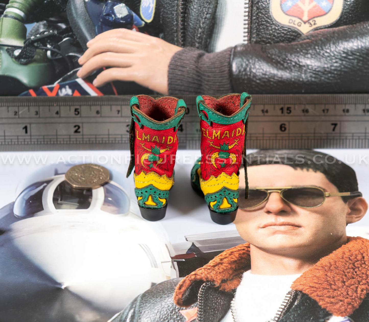 Top Gun - Leather Cowboy Boots - Maverick - MA80181 US Navy Naval Aviator Lieutenant Pete - DID - 1:6 Loose Parts