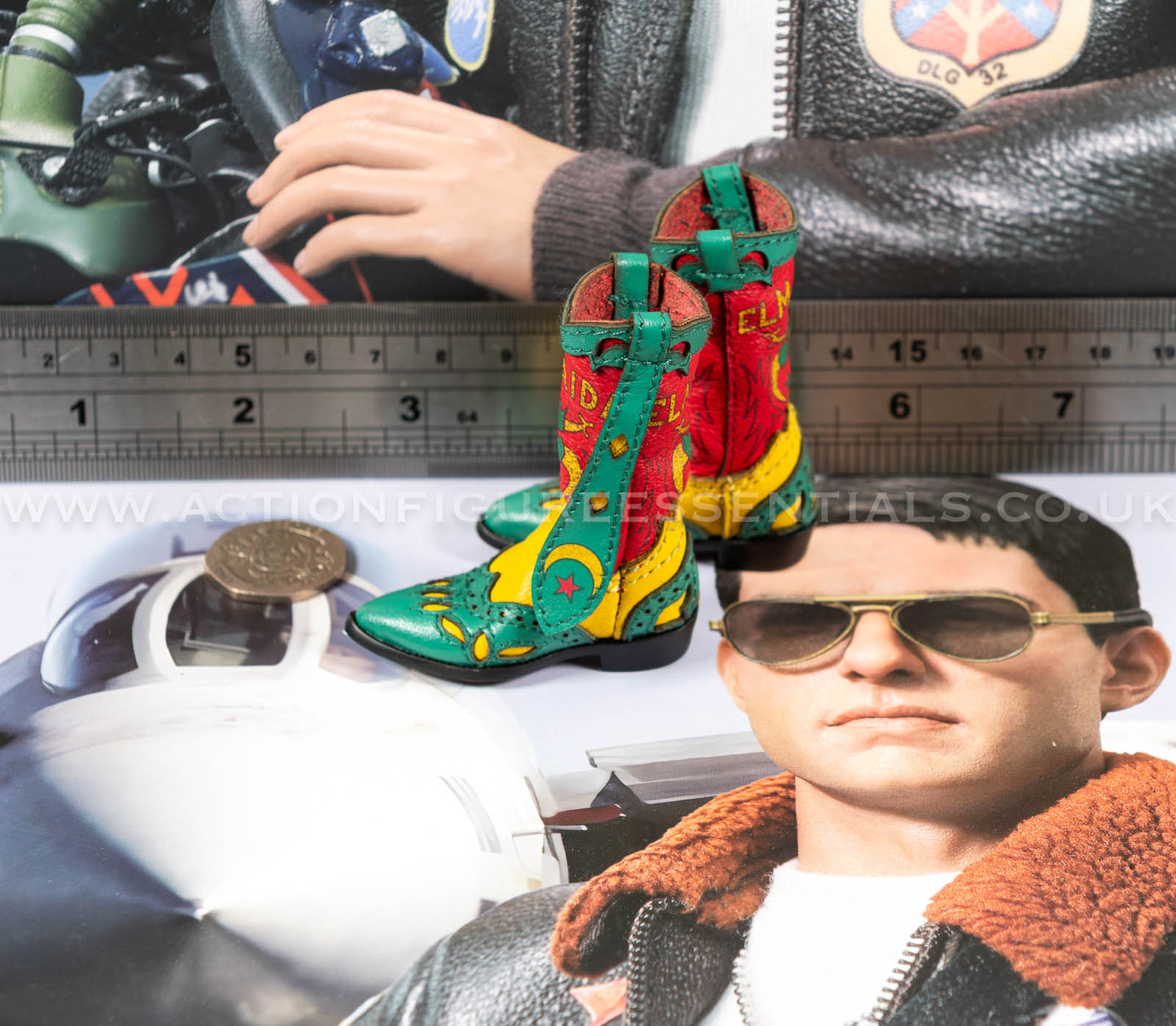 Top Gun - Leather Cowboy Boots - Maverick - MA80181 US Navy Naval Aviator Lieutenant Pete - DID - 1:6 Loose Parts