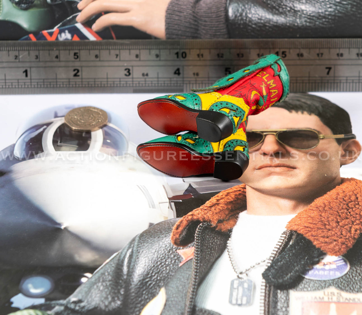 Top Gun - Leather Cowboy Boots - Maverick - MA80181 US Navy Naval Aviator Lieutenant Pete - DID - 1:6 Loose Parts