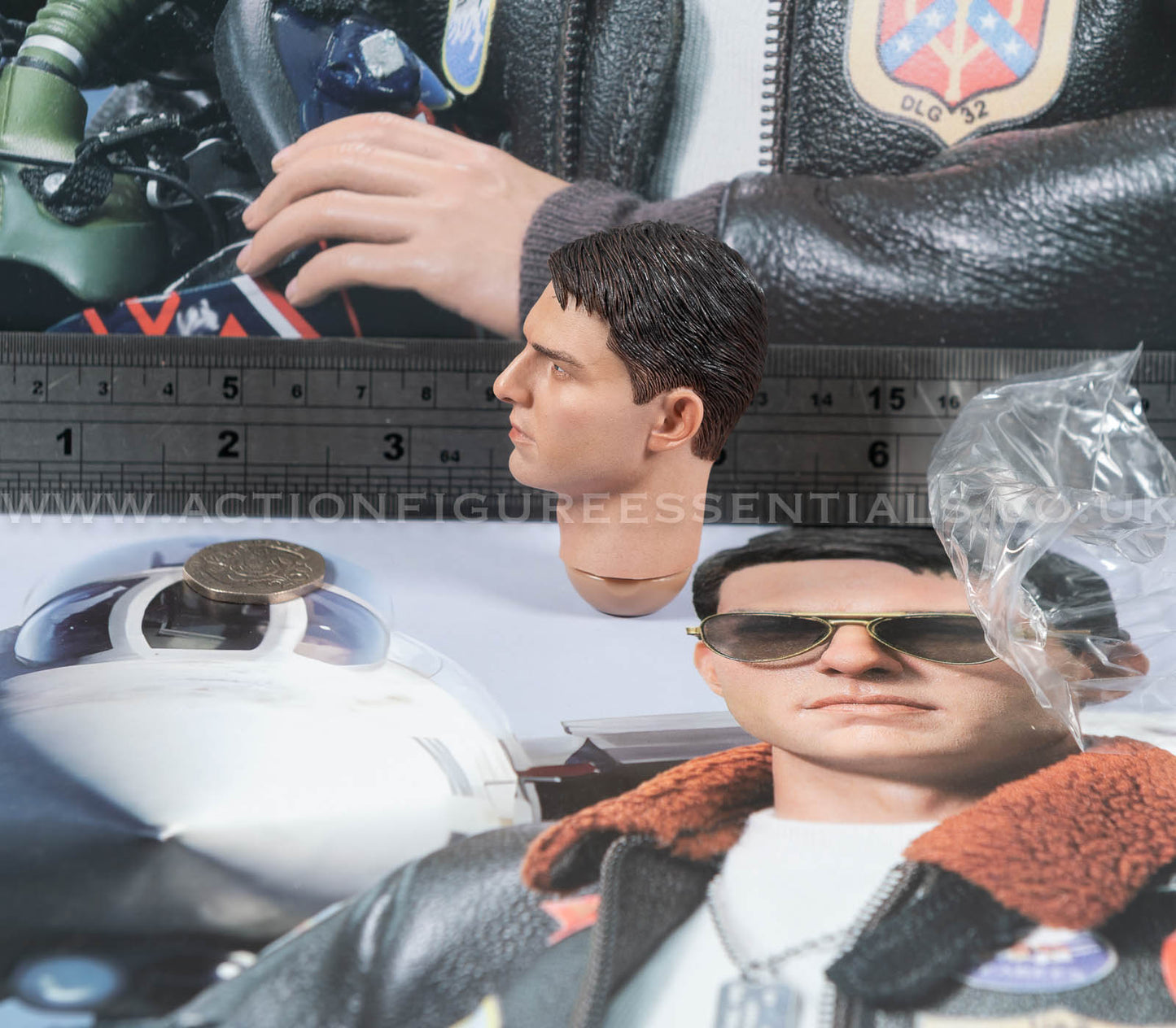 Top Gun - Head Sculpt - Maverick - MA80181 US Navy Naval Aviator Lieutenant Pete - DID - 1:6 Loose Parts