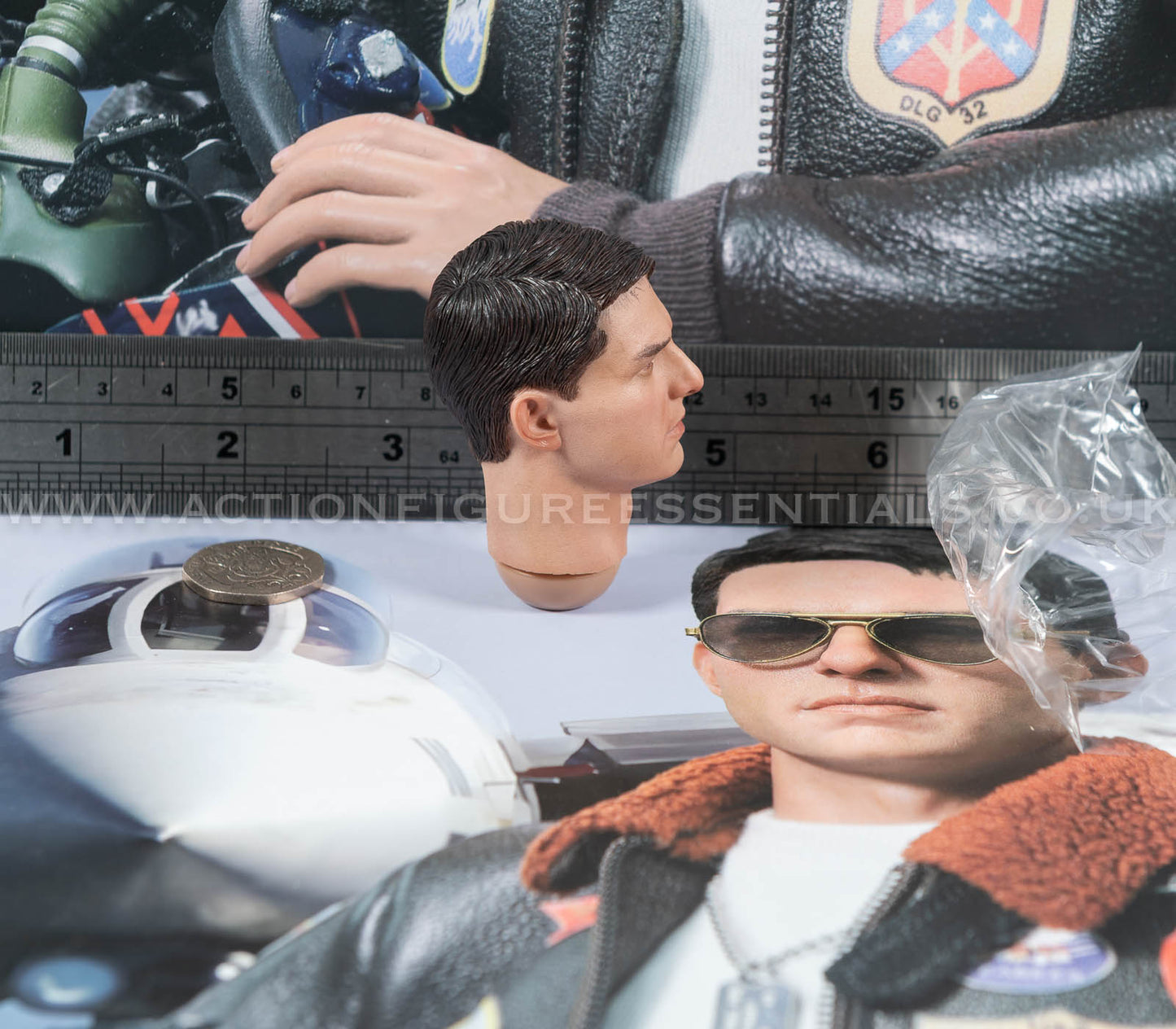 Top Gun - Head Sculpt - Maverick - MA80181 US Navy Naval Aviator Lieutenant Pete - DID - 1:6 Loose Parts