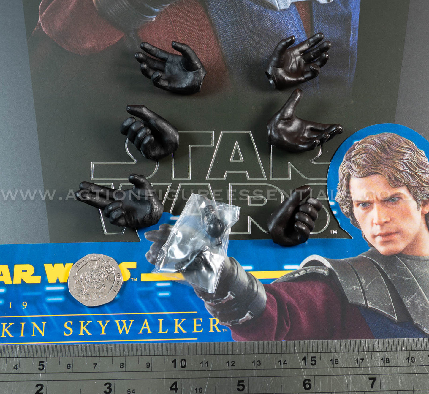 Hot Toys - Anakin Skywalker - Hand Wrist Peg Set - Star Wars - TMS019 Special Edition - 1:6 Loose Parts
