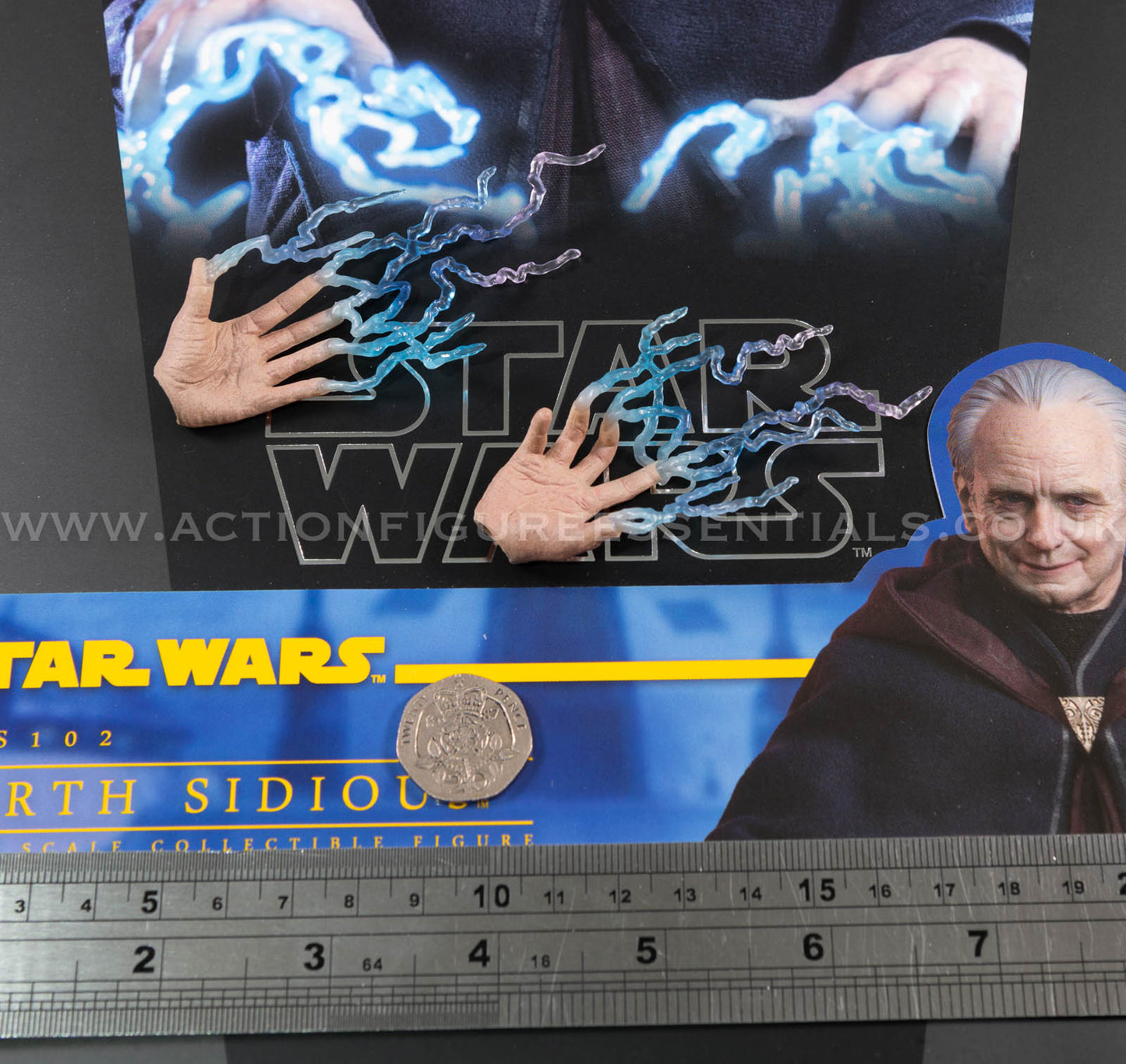 Hot Toys Emperor Palpatine Force Lightning Hands Effect - Star Wars - Darth Sidious TMS102 - 1:6 Loose Parts