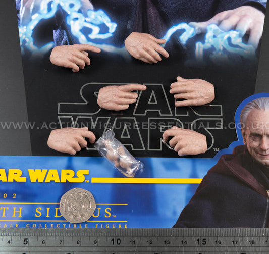 Hot Toys Emperor Palpatine Hand Set Wrist Pegs - Star Wars - Darth Sidious TMS102 - 1:6 Loose Parts