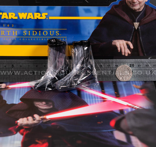 Hot Toys Emperor Palpatine Black Boots - Star Wars - Darth Sidious TMS102 - 1:6 Loose Parts