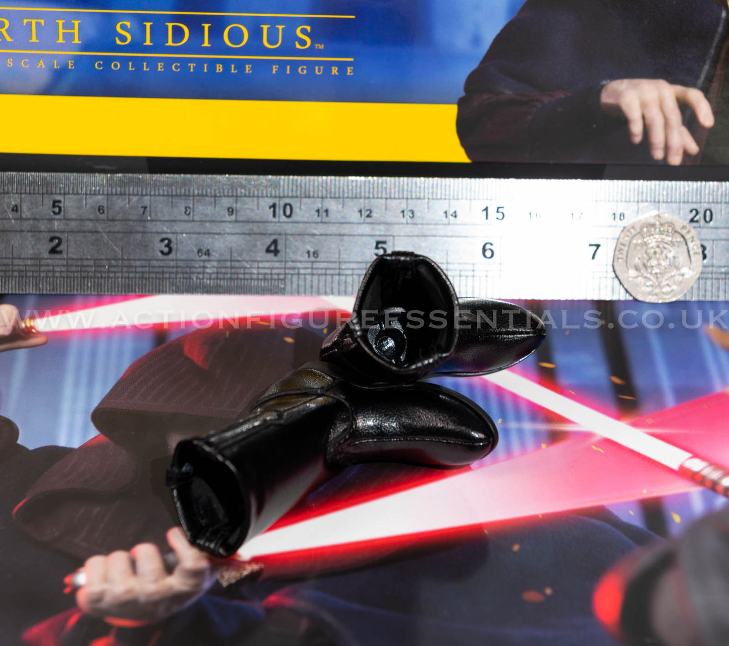 Hot Toys Emperor Palpatine Black Boots - Star Wars - Darth Sidious TMS102 - 1:6 Loose Parts