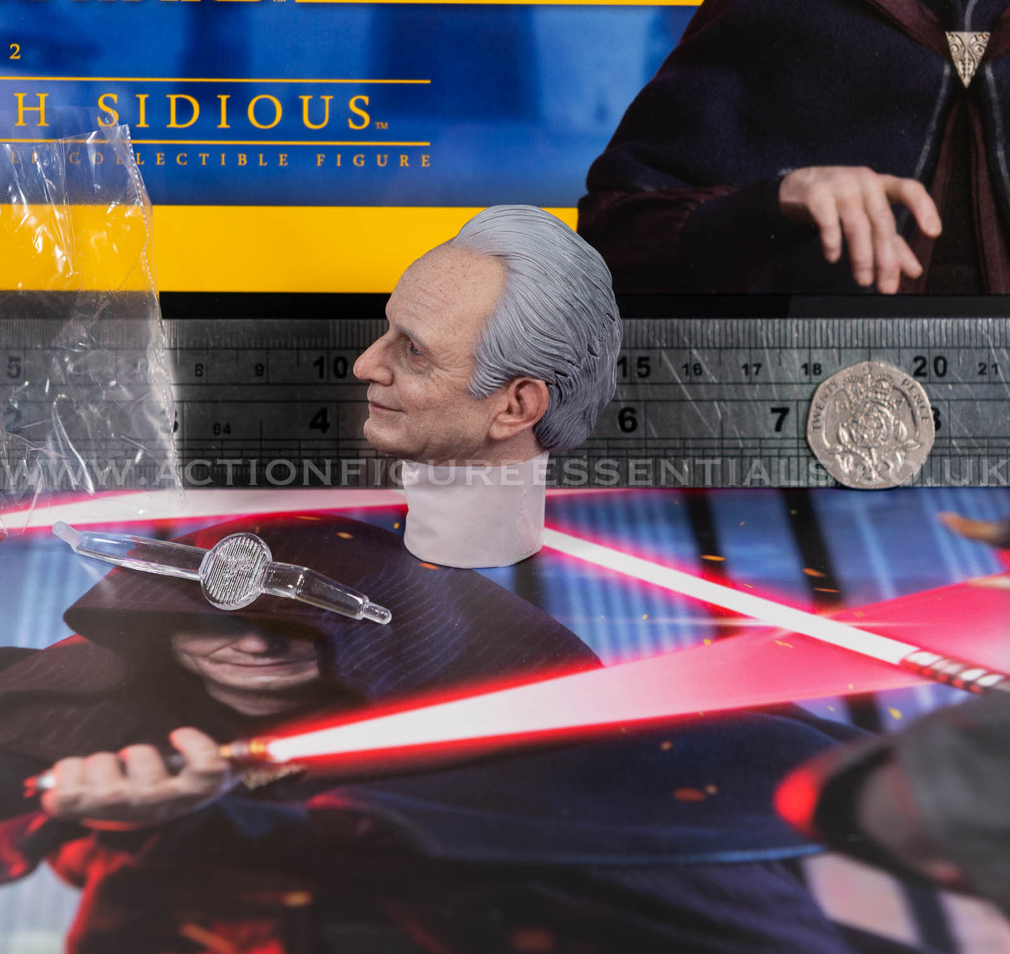 Hot Toys Emperor Palpatine Head Sculpt - Star Wars - Darth Sidious TMS102 - 1:6 Loose Parts