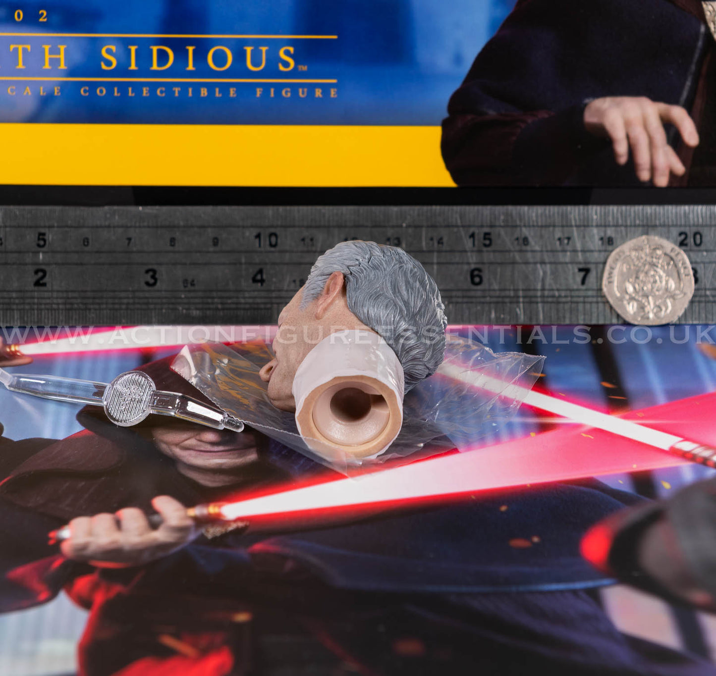 Hot Toys Emperor Palpatine Head Sculpt - Star Wars - Darth Sidious TMS102 - 1:6 Loose Parts