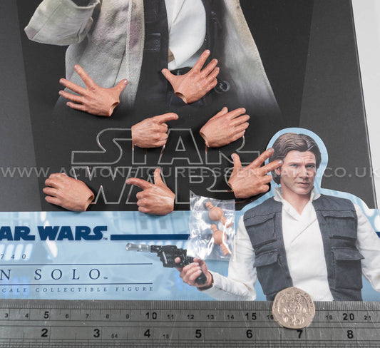 Hot Toys - Han Solo Hands Wrist Pegs - Star Wars - MMS740 - Return of The Jedi 1:6 Loose Parts