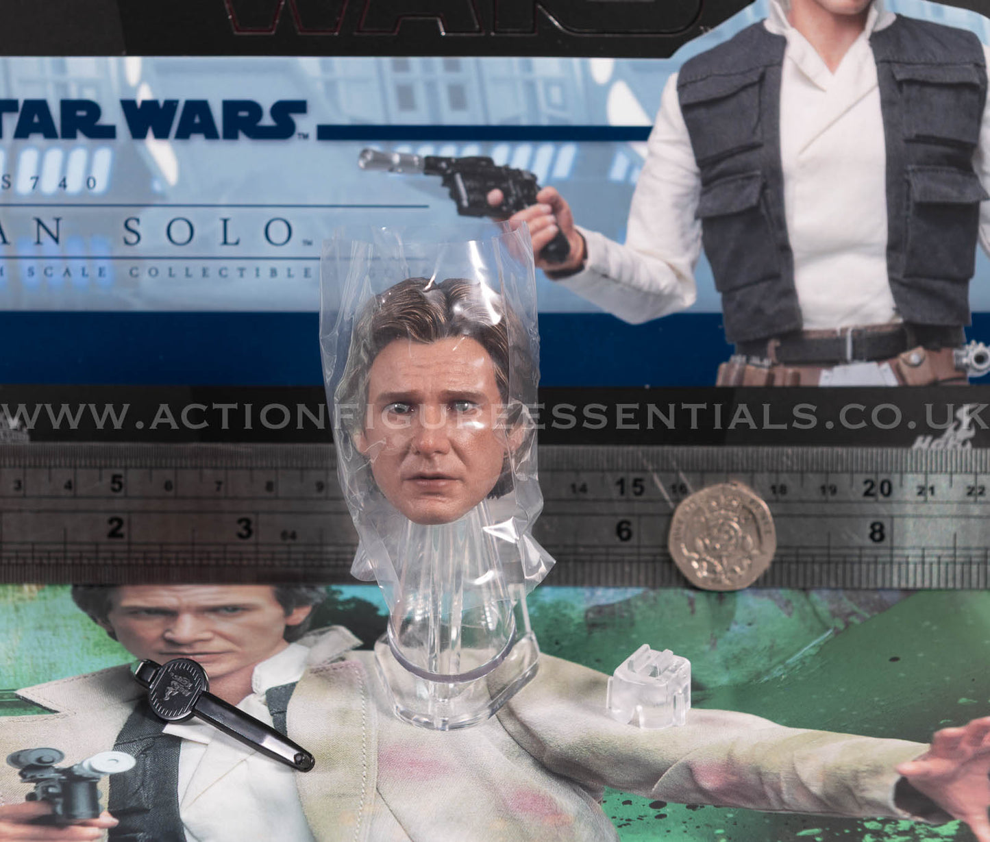 Hot Toys - Han Solo Head Sculpt - Star Wars - MMS740 - Return of The Jedi 1:6 Loose Parts