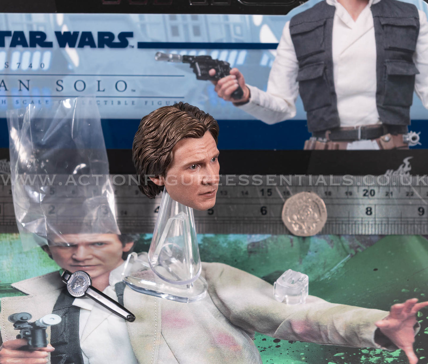 Hot Toys - Han Solo Head Sculpt - Star Wars - MMS740 - Return of The Jedi 1:6 Loose Parts