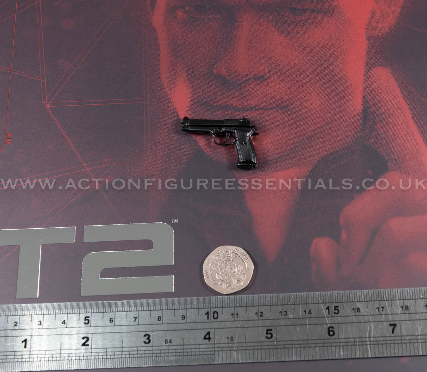 Hot Toys - T-1000 Terminator 2.0 Beretta 92F Pistol Hand Gun - MMS774 - 1:6 Loose Parts