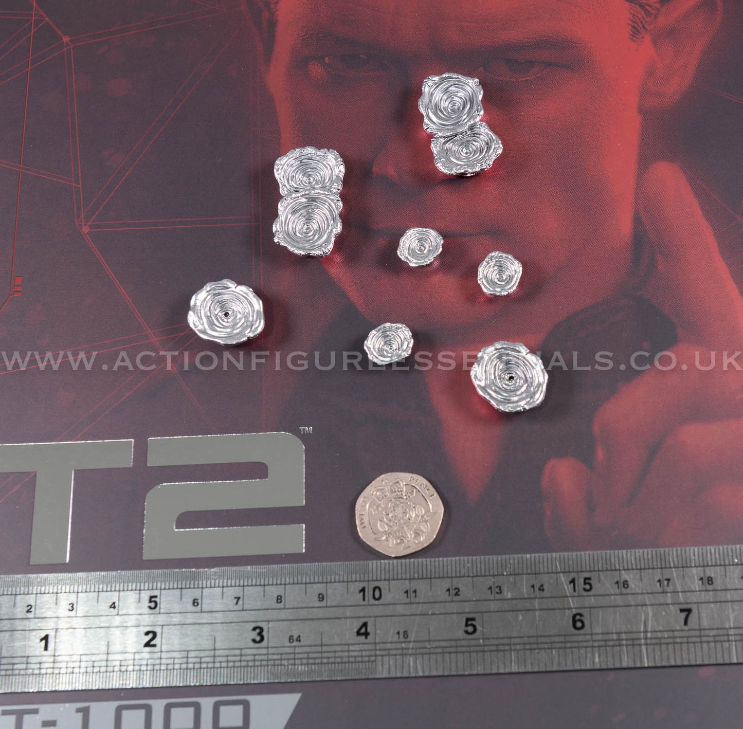 Hot Toys - T-1000 Terminator 2.0 Bullet Liquid Metal Effects - MMS774 - 1:6 Loose Parts