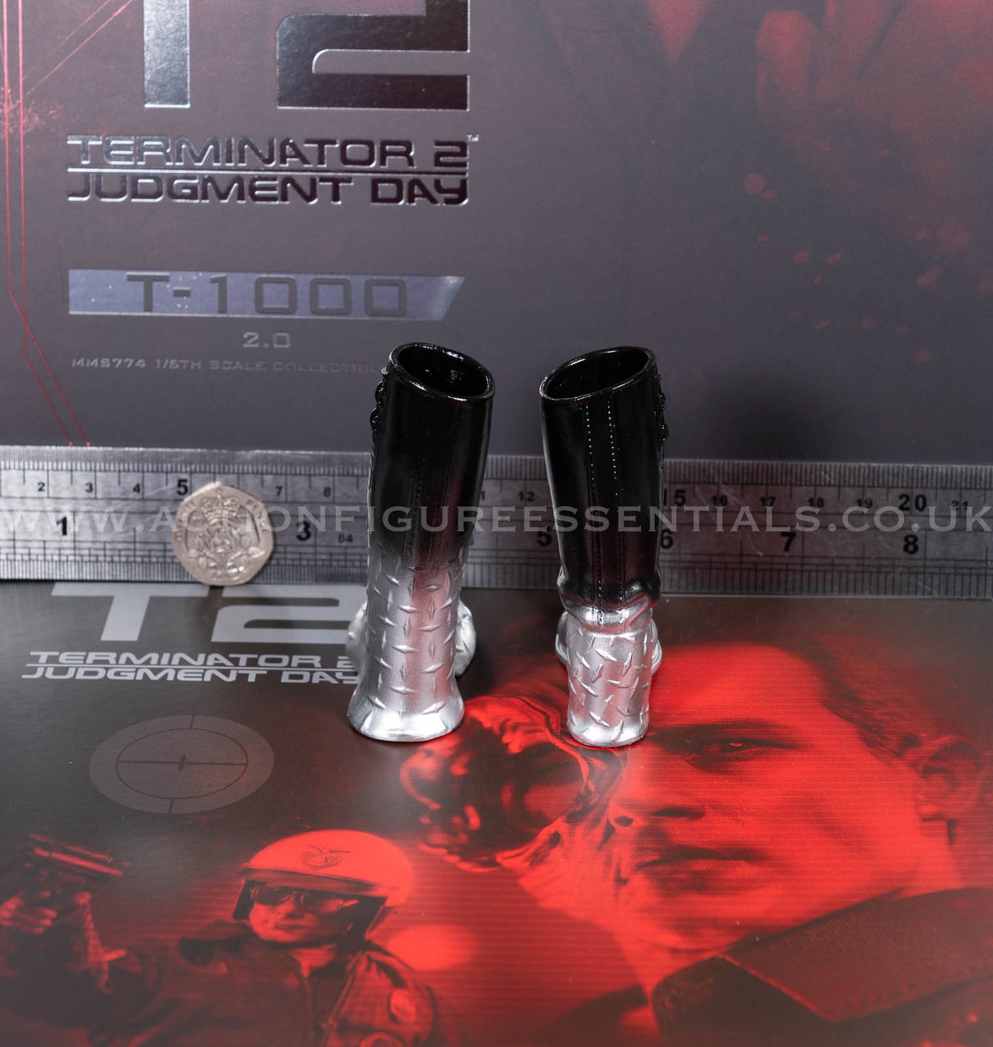 Hot Toys - T-1000 Terminator 2.0 Black Boots Liquid Metal - MMS774 - 1:6 Loose Parts
