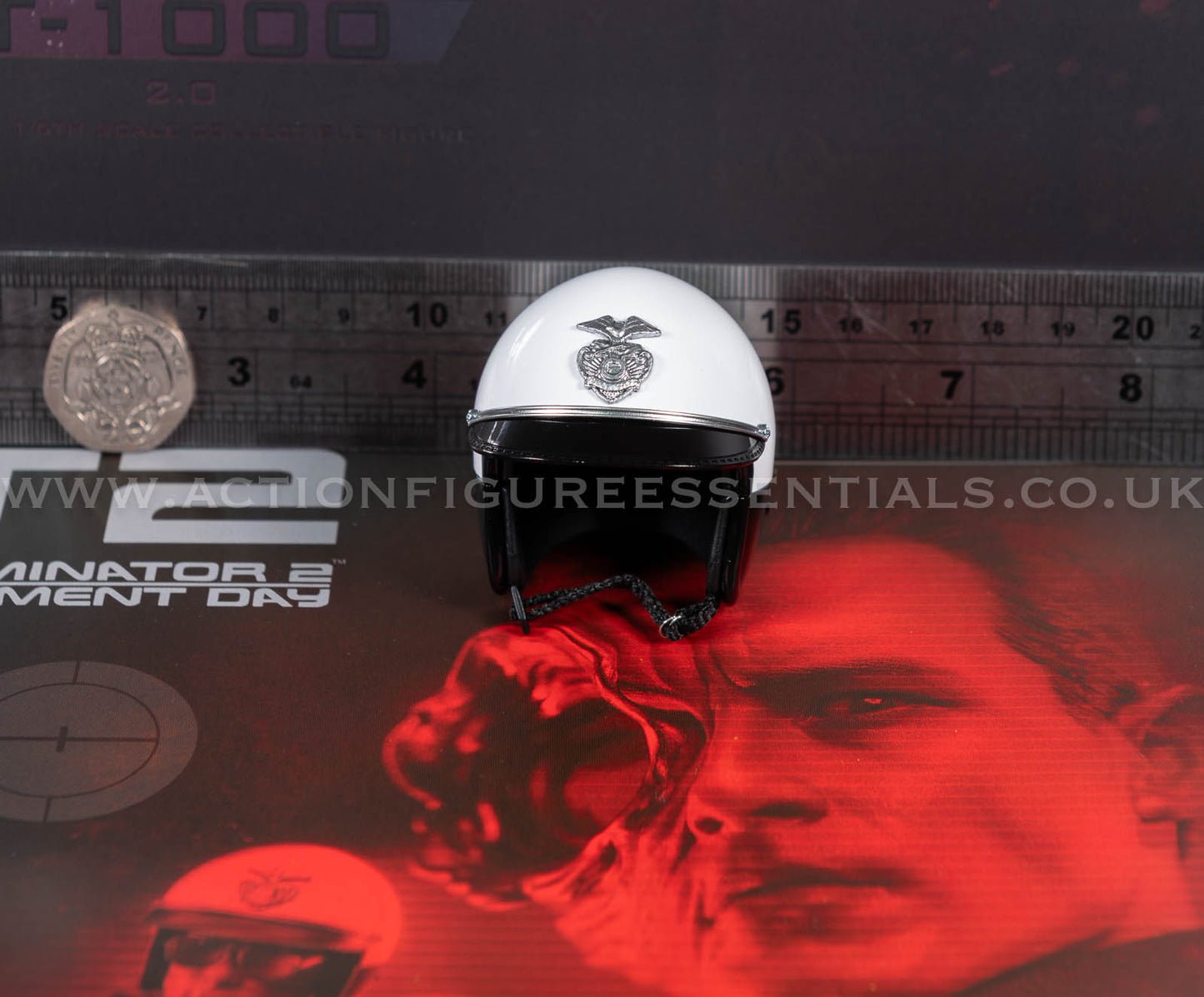 Hot Toys - T-1000 Terminator 2.0 Police Motorcycle Helmet - MMS774 - 1:6 Loose Parts