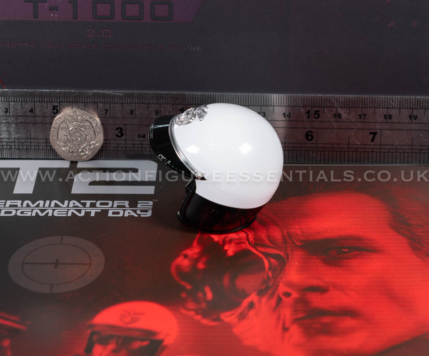 Hot Toys - T-1000 Terminator 2.0 Police Motorcycle Helmet - MMS774 - 1:6 Loose Parts