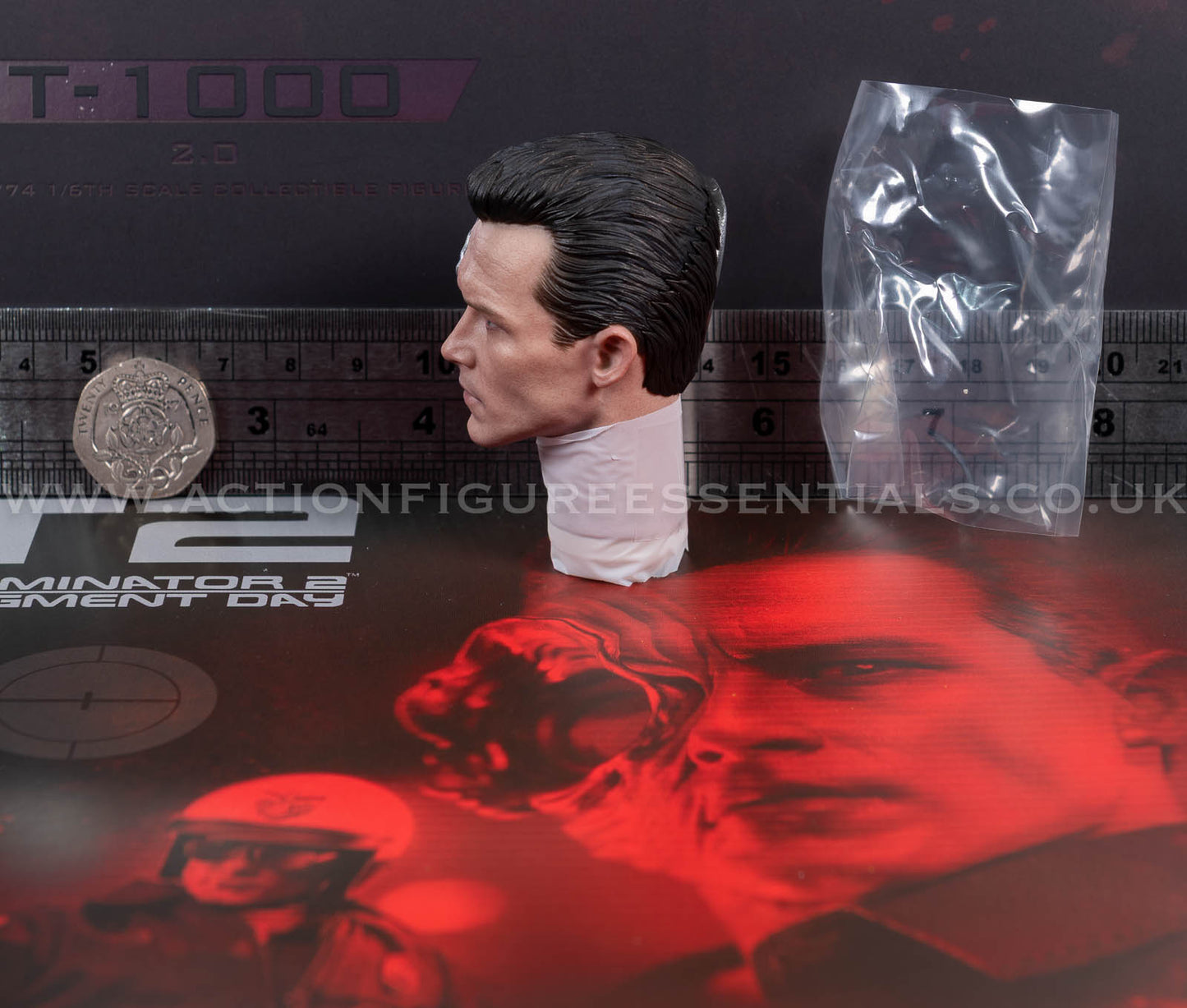 Hot Toys - T-1000 Terminator 2.0 Head Sculpt Liquid Metal - MMS774 - 1:6 Loose Parts