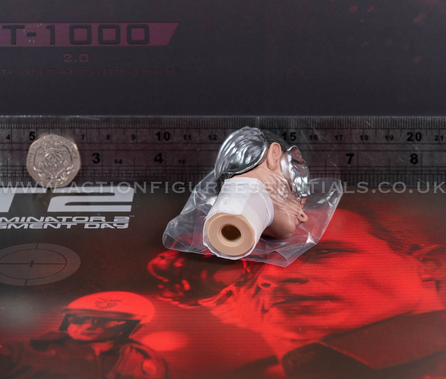 Hot Toys - T-1000 Terminator 2.0 Head Sculpt Liquid Metal - MMS774 - 1:6 Loose Parts