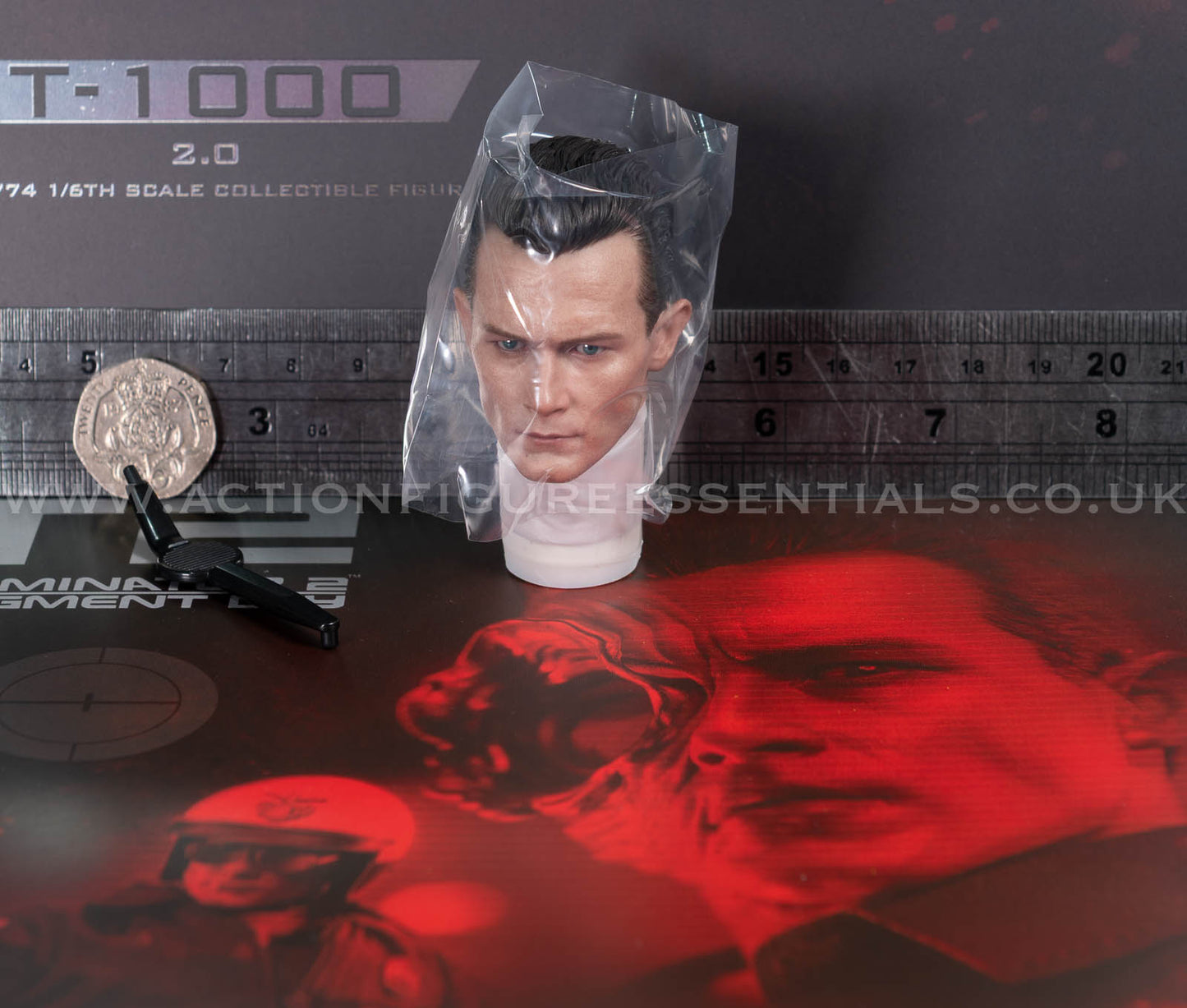 Hot Toys - T-1000 Terminator 2.0 Head Sculpt - MMS774 - 1:6 Loose Parts