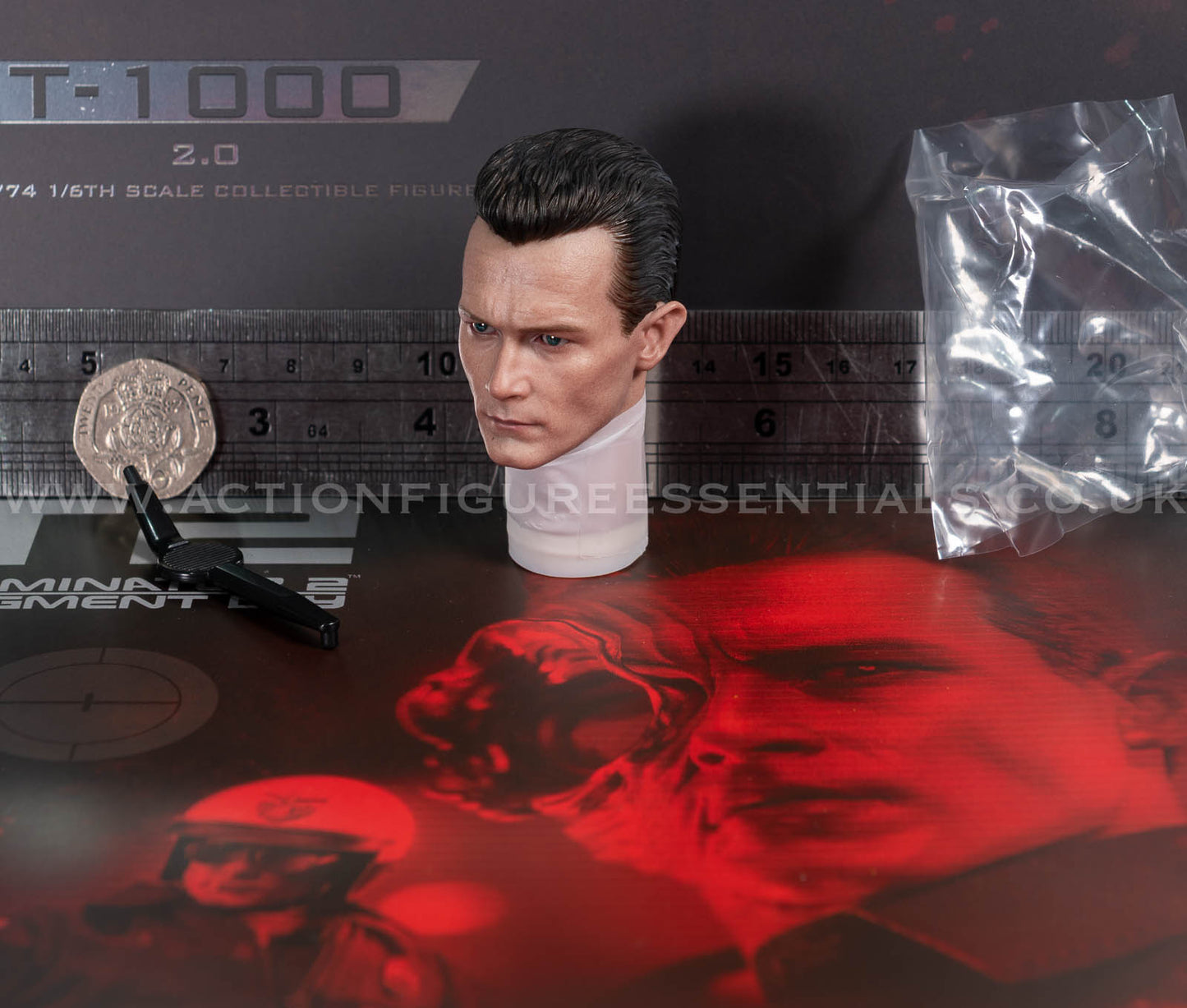 Hot Toys - T-1000 Terminator 2.0 Head Sculpt - MMS774 - 1:6 Loose Parts