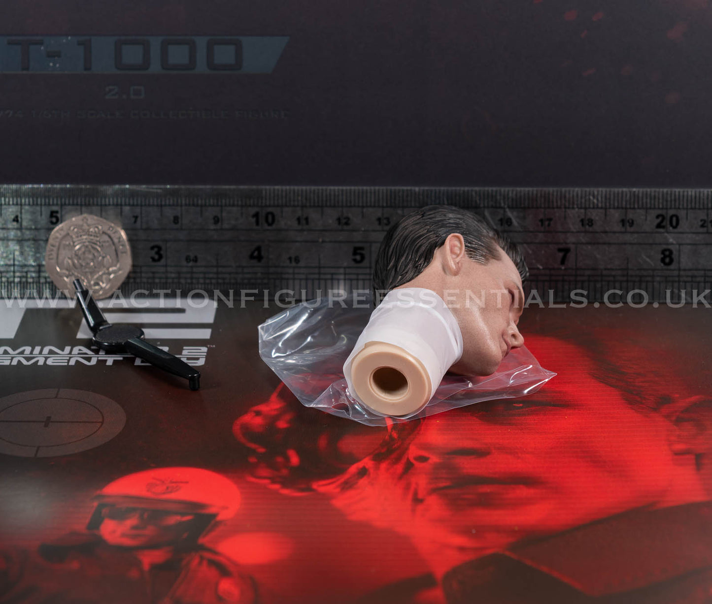 Hot Toys - T-1000 Terminator 2.0 Head Sculpt - MMS774 - 1:6 Loose Parts