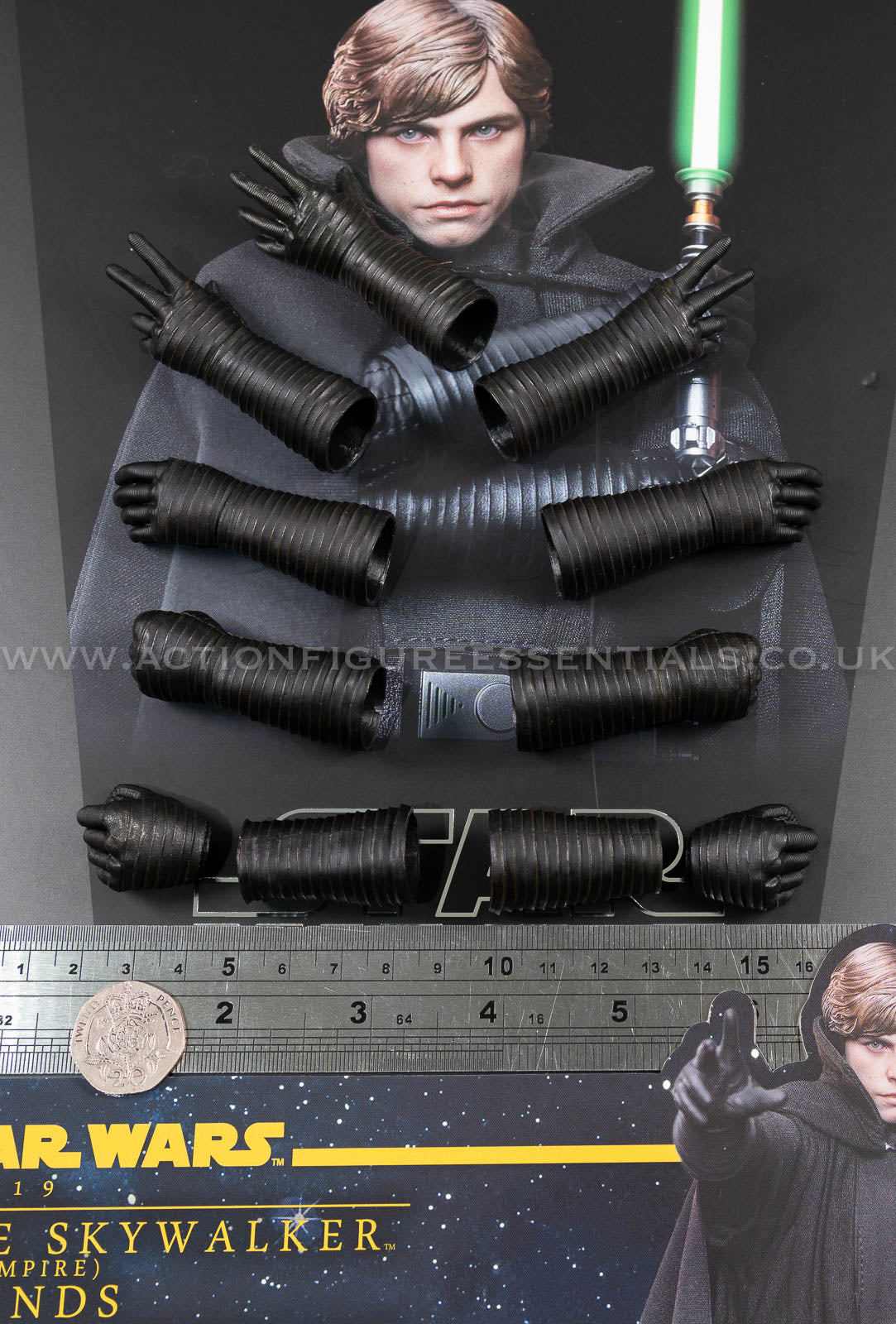 Hot Toys - Luke Skywalker Gloved Hand Set- Star Wars - CMS019 Dark Empire - 1:6 Loose Parts