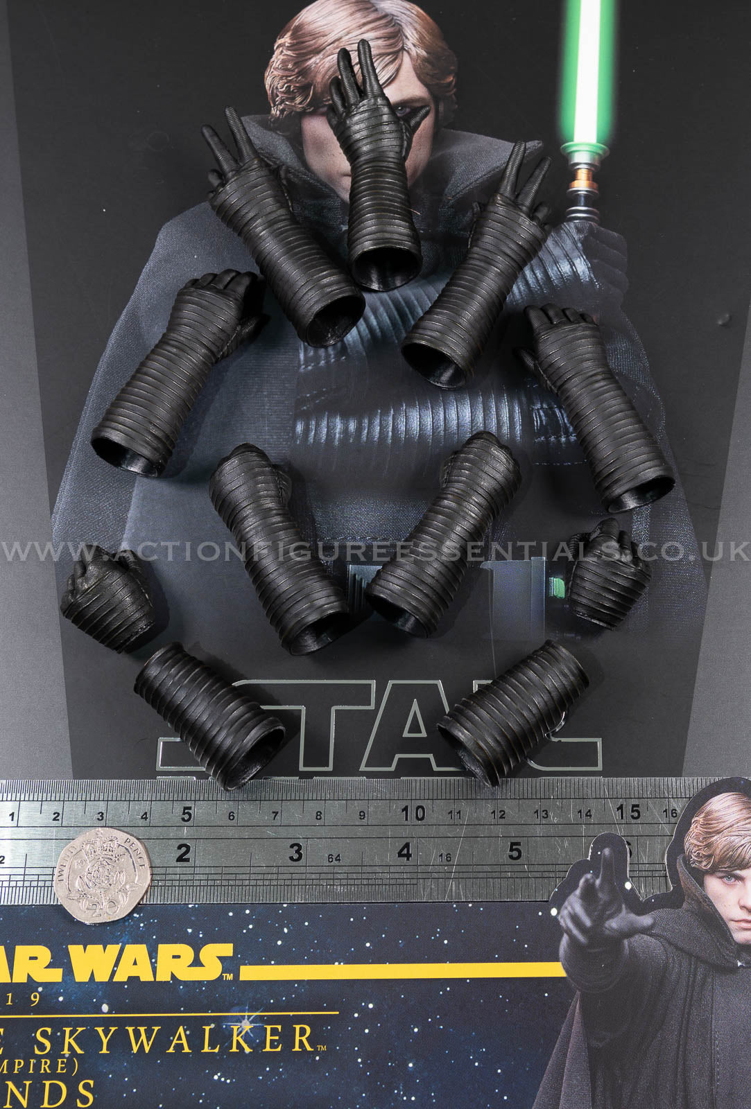 Hot Toys - Luke Skywalker Gloved Hand Set- Star Wars - CMS019 Dark Empire - 1:6 Loose Parts