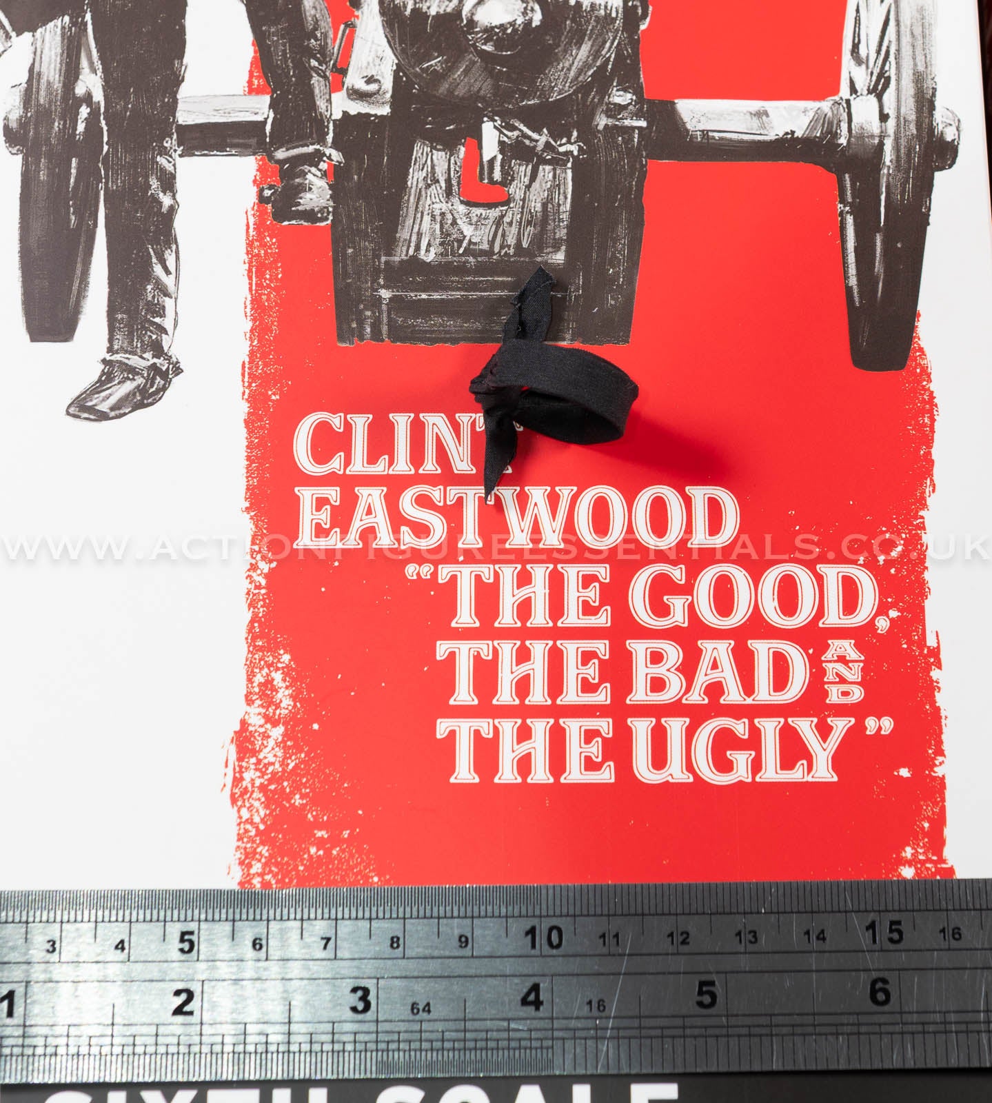 The Good The Bad and The Ugly - The Man With No Name (Blondie) - Black Neck Scarf - Clint Eastwood Legacy Collection - Sideshow - 1:6 Scale Loose Parts