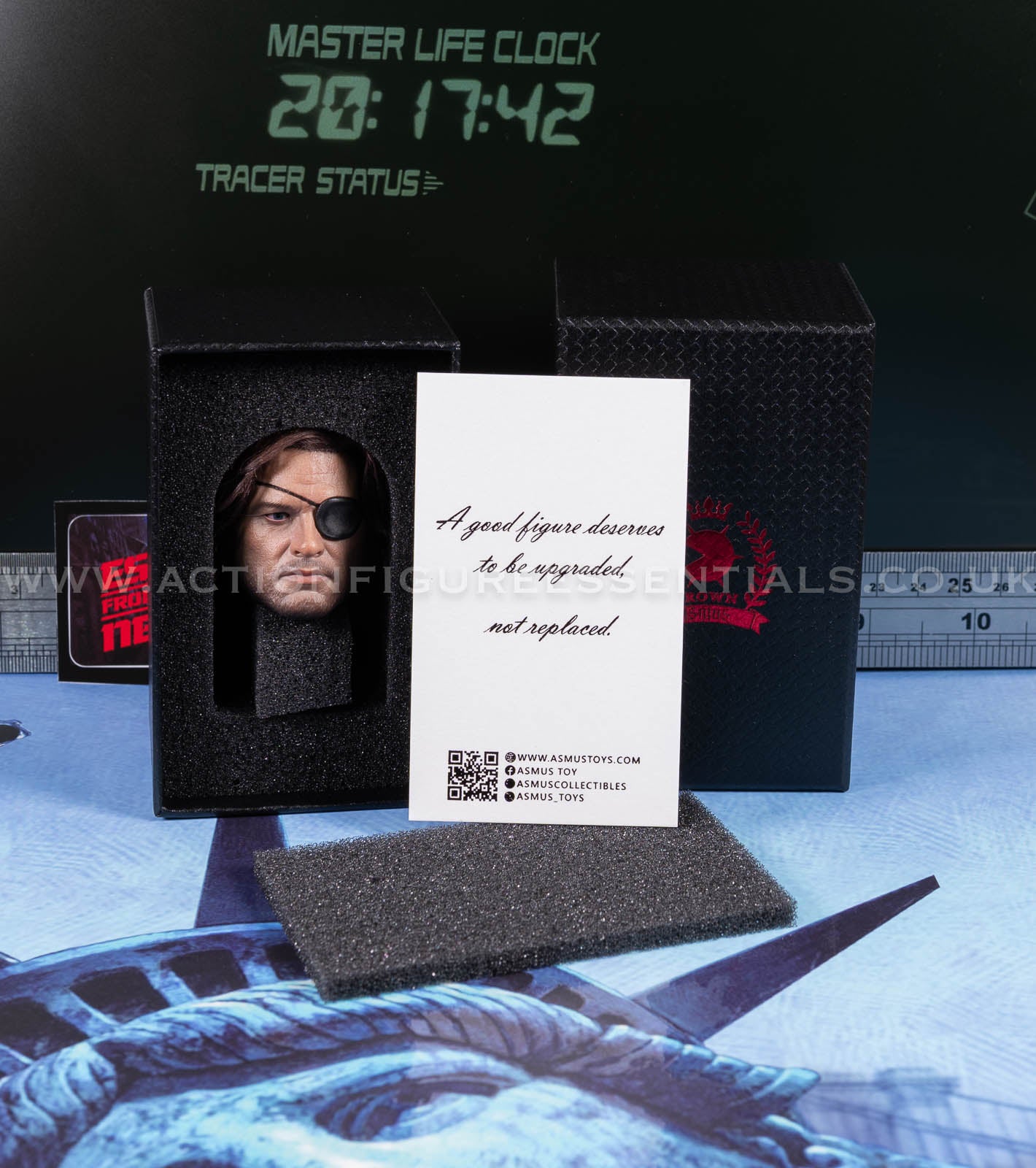 Snake Plissken - Head Sculpt - Escape From New York - Crown Series Real Hair Edition - 1:6 Scale Figure - Asmus Collectibles