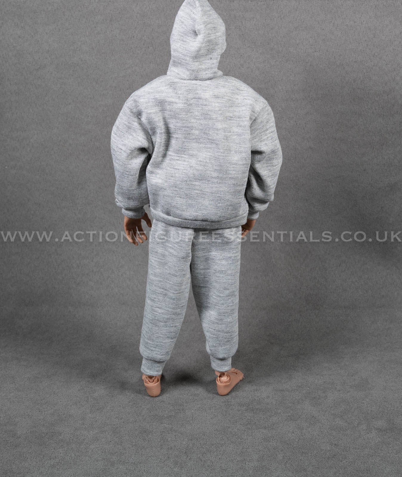 1/6 Scale Grey Tracksuit Hoodie Joggers Outfit Set for Sixth Scale Action Figures