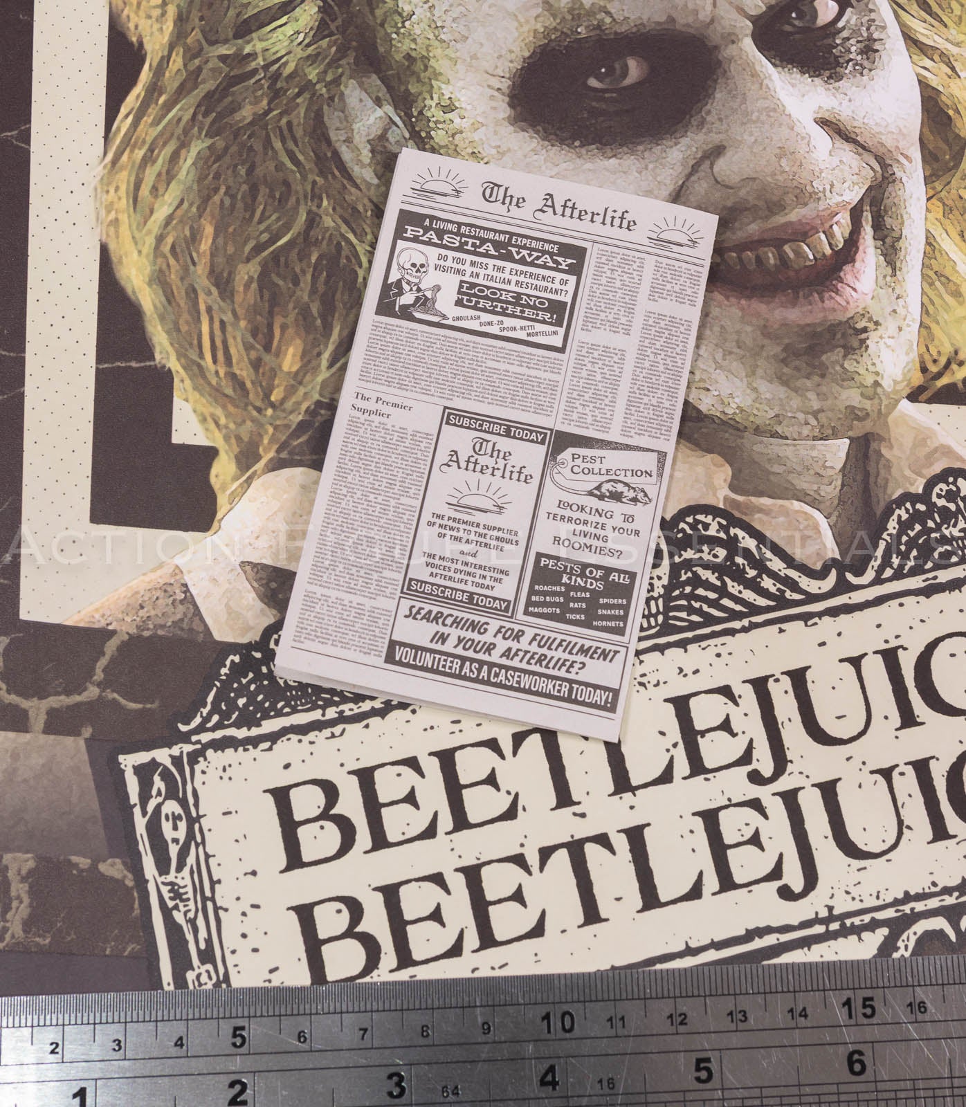 Hot Toys MMS767 Beetlejuice The Afterlife Newspaper Prop ā 1/6 Scale
