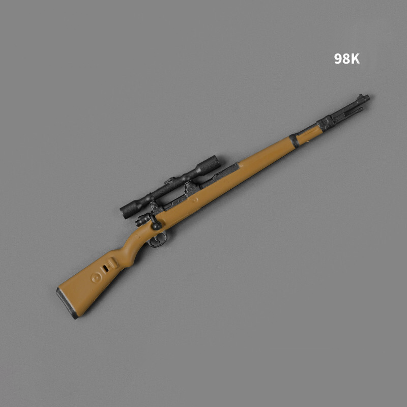 1/12 Scale Action Figure Weapons – Individual Assault Sniper Machine Gun Models for 6” Figures