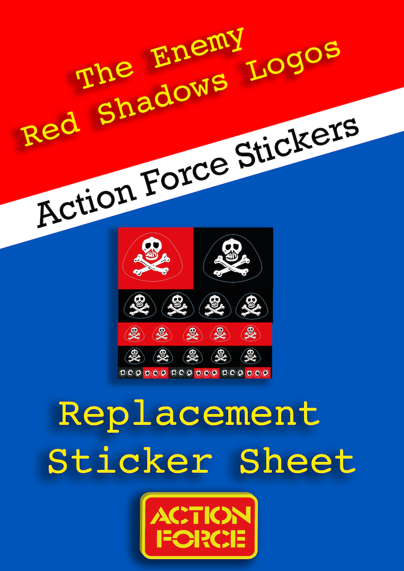 Vintage Action Force - The Enemy Logo Pack - Sticker Sheet - Palitoy