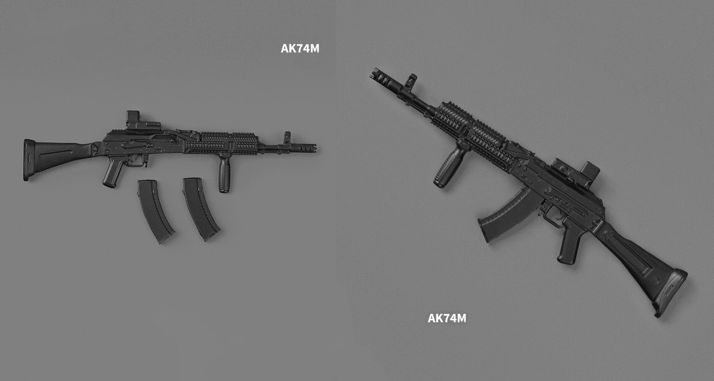 1/12 Scale Action Figure Weapons – Individual Assault Sniper Machine Gun Models for 6” Figures