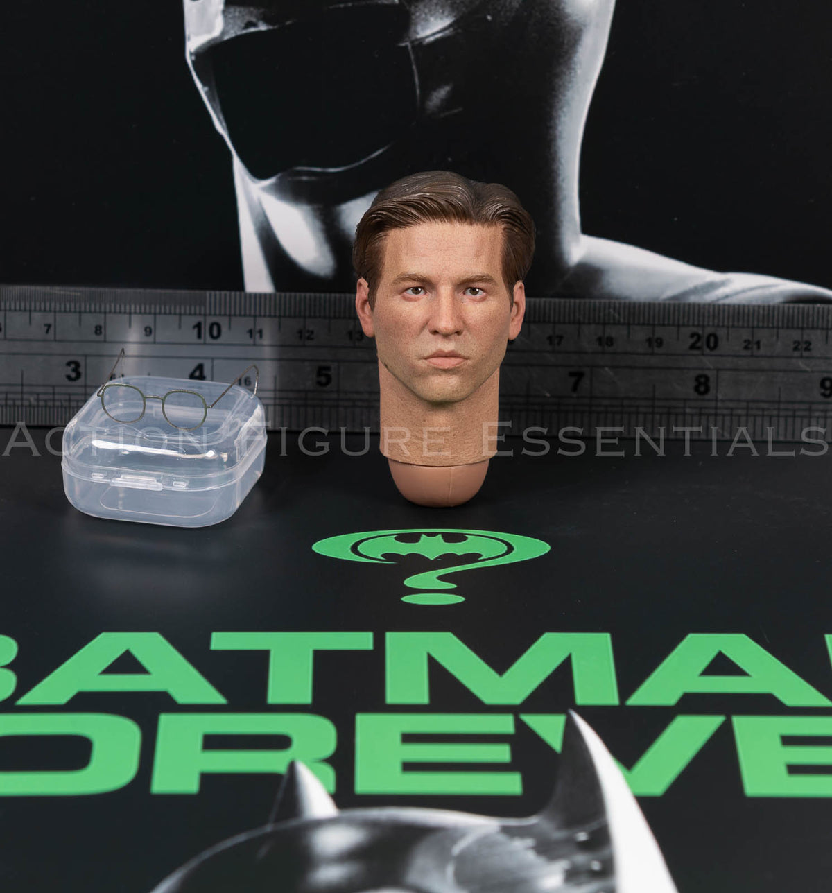 Mars Toys The Heir Bruce Wayne Val Kilmer portrait and lensless metal glasses, photograph 34