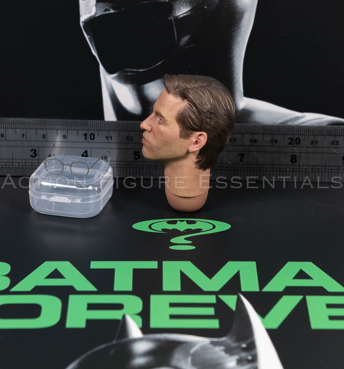 Mars Toys The Heir Bruce Wayne Val Kilmer portrait and lensless metal glasses, photograph 36