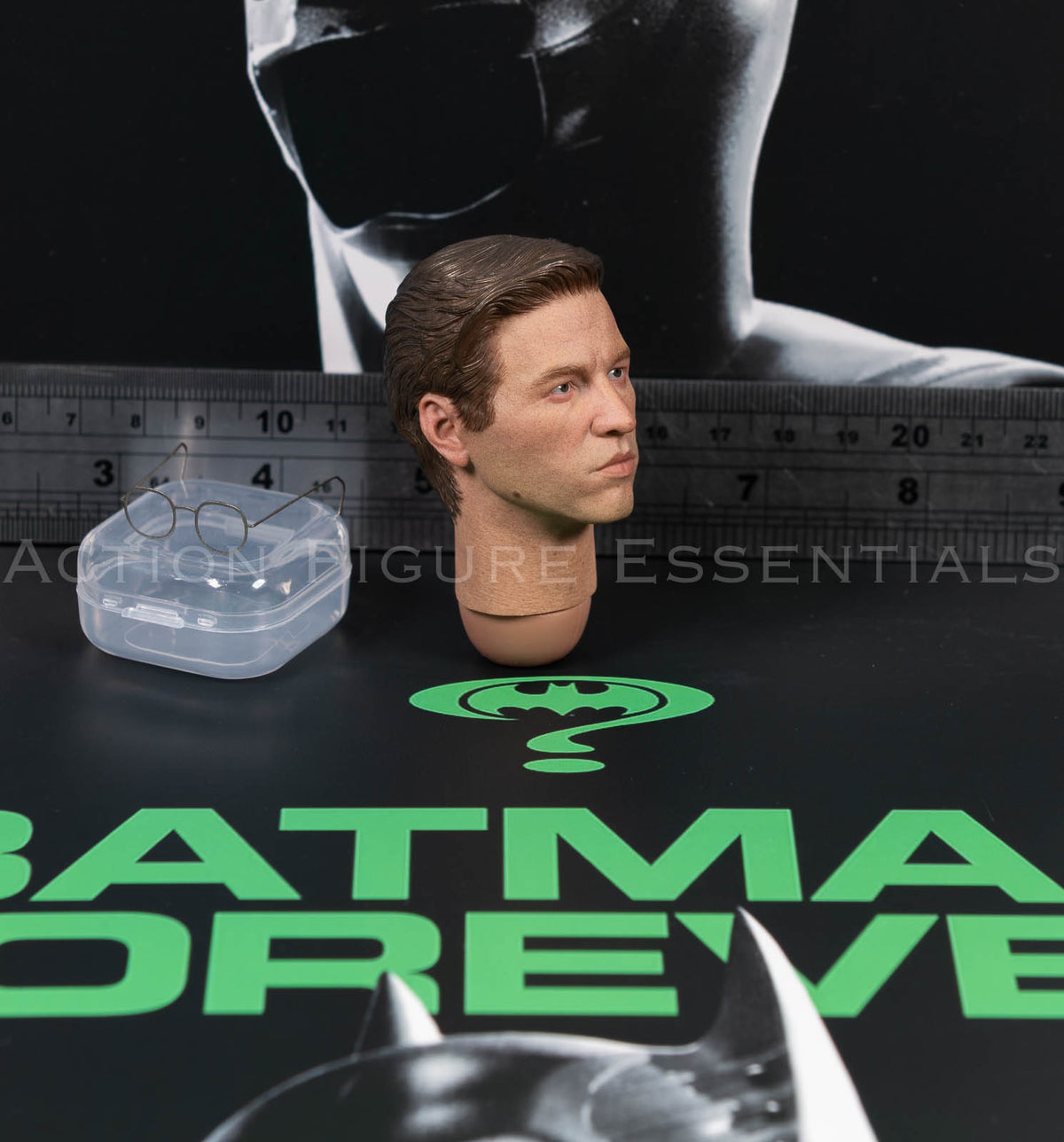 Mars Toys The Heir Bruce Wayne Val Kilmer portrait and lensless metal glasses, photograph 39