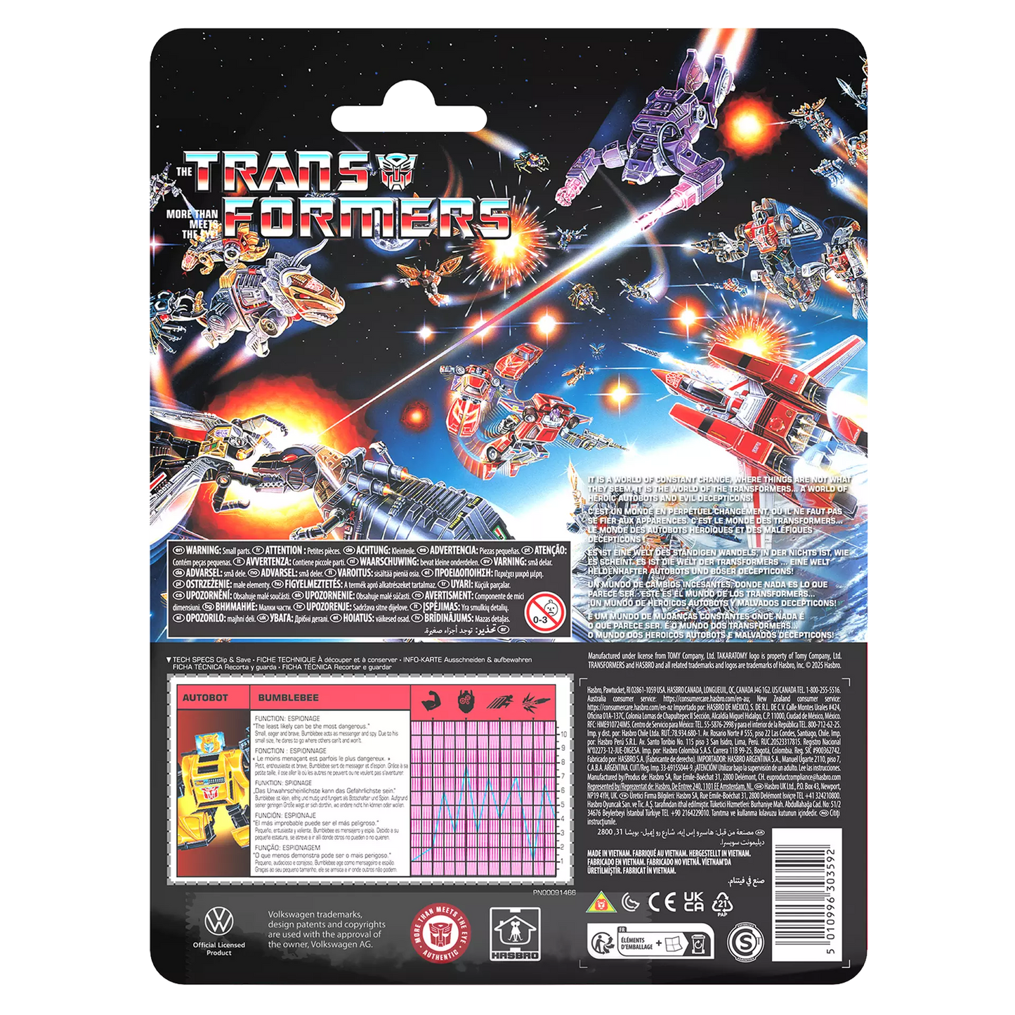 The Transformers Retro G1 Action Figure Autobot Bumblebee - MOC Vintage Style