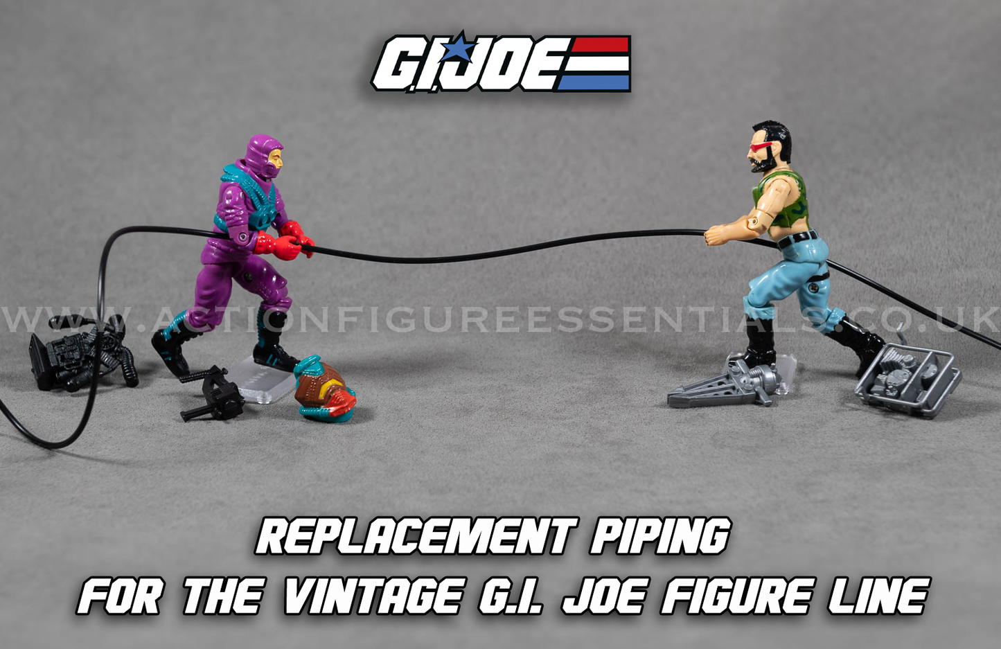 Vintage GI Joe Action Figure Hose Replacement Piping Hoses - Playset Repair Parts