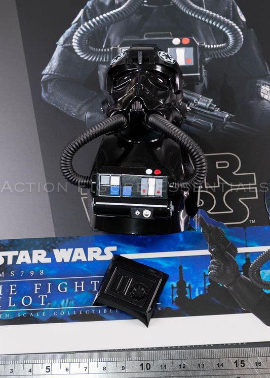 Hot Toys MMS798 TIE Fighter Pilot helmet chest armour life support unit and breathing tubes