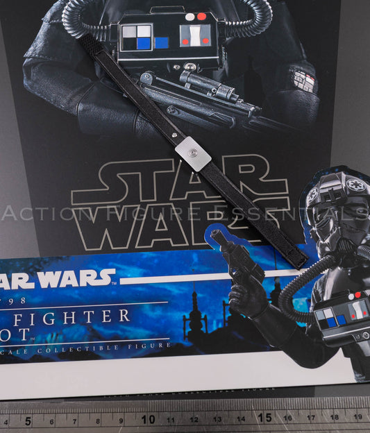 Hot Toys MMS798 TIE Fighter Pilot black costume belt with silver buckle 1/6 scale