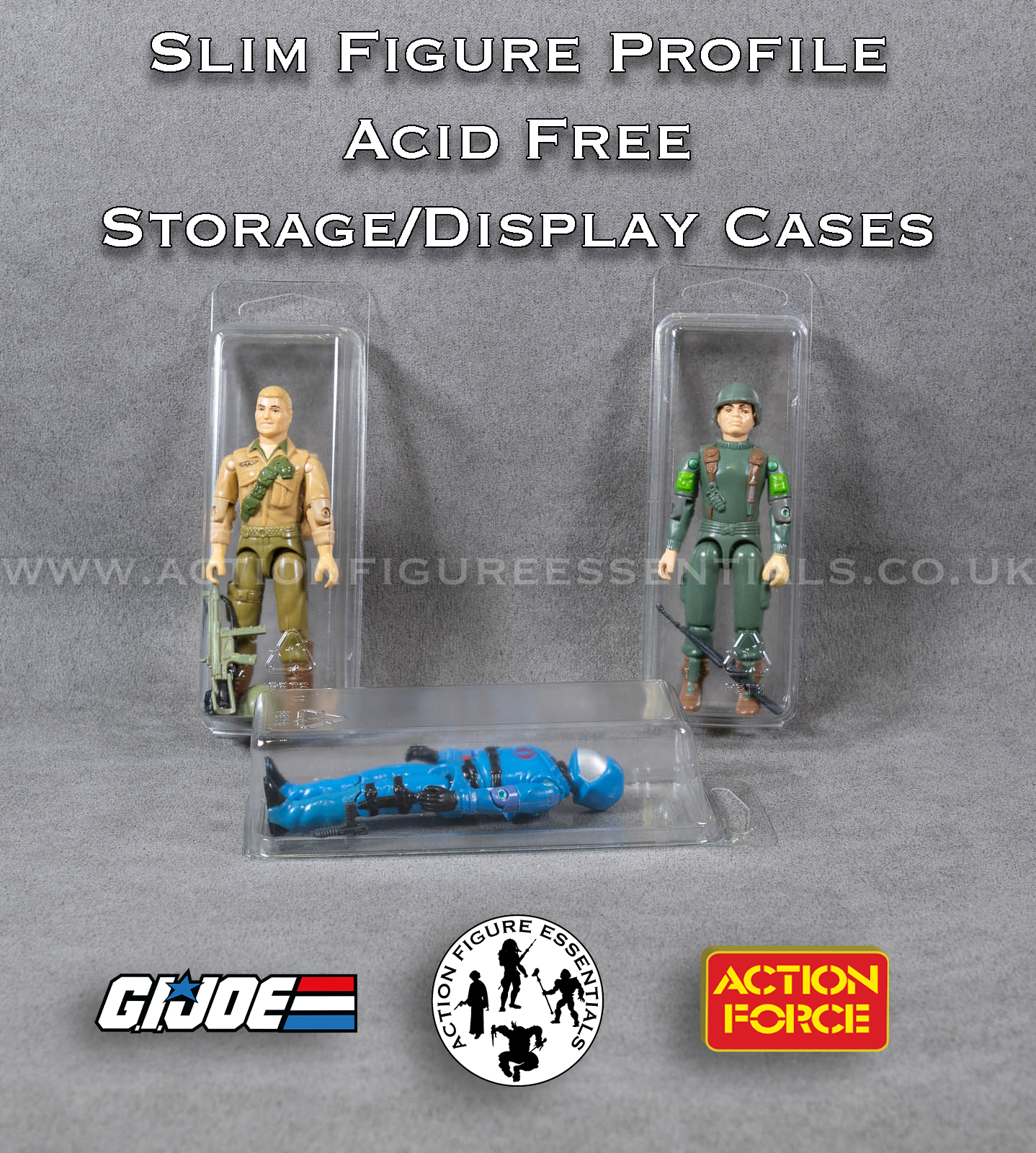 G.I. Joe Blister Storage/Display Cases for loose Action Figures - Acid Free Case -