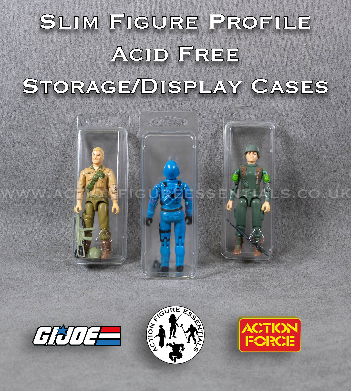G.I. Joe Blister Storage/Display Cases for loose Action Figures - Acid Free Case -
