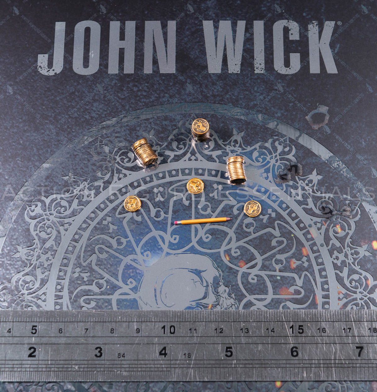 Hot Toys John Wick MMS832 Continental Gold Coins & Pencil Set – 1/6 Scale – photograph 18