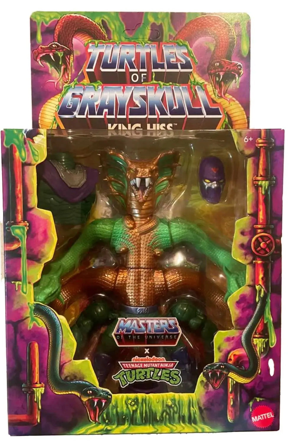 MOTU x TMNT: Turtles of Grayskull King Hiss Action Figure Deluxe Set