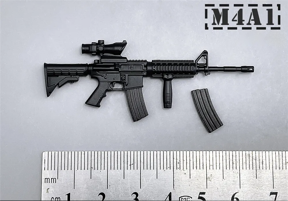 1/12 Scale Action Figure Weapons – Individual Mini Gun Models for 6” Figures