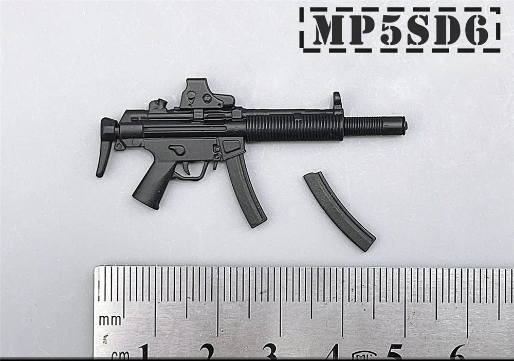 1/12 Scale Action Figure Weapons – Individual Mini Gun Models for 6” Figures